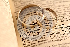 Getting Married - Matrimony Text with Wedding Band