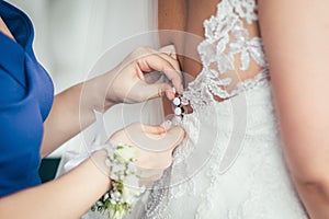 Getting ready wedding bride