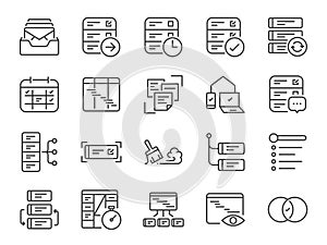 Getting things done icon set. It included icons such asÂ GTD, planning, timeline, organize, tasks, and more. photo