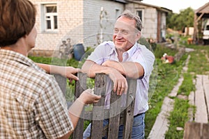 Getting to know the neighbors at the country houses in village