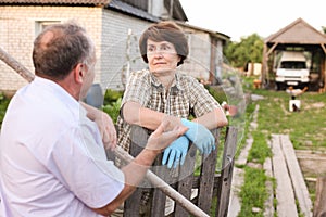 Getting to know the neighbors at the country houses in village