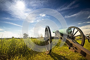 Gettysburg Civil War cannon in Pennsylvania USA