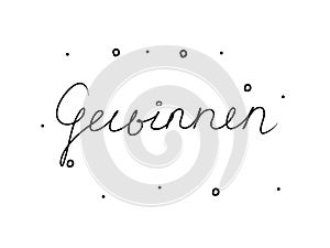 Gewinnen phrase handwritten with a calligraphy brush. Win in german. Modern brush calligraphy. Isolated word black photo