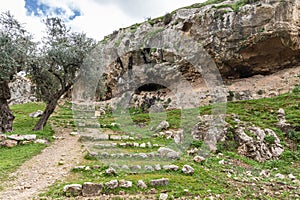 Gey Ben  Hinnom Park - called in the Holy Books as the Blazing Inferno in Jerusalem city in Israel