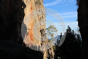 Geyikbayiri tufa rock climbing crag area, Turkey