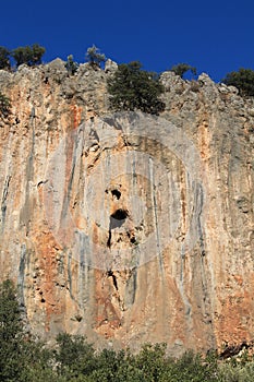 Geyikbayiri tufa rock climbing crag area, Turkey