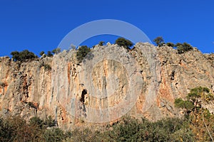 Geyikbayiri tufa rock climbing crag area, Turkey