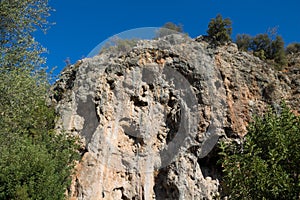 Geyikbayiri tufa rock climbing crag area, Turkey