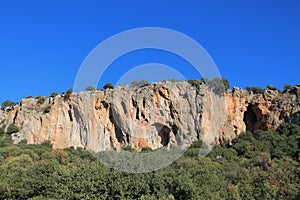 Geyikbayiri tufa rock climbing crag area, Turkey