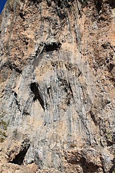 Geyikbayiri tufa rock climbing crag area, Turkey