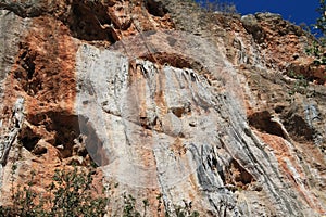 Geyikbayiri tufa rock climbing crag area, Turkey