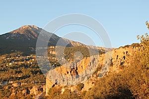 Geyikbayiri tufa rock climbing crag area, Turkey