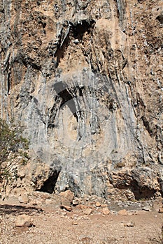 Geyikbayiri tufa rock climbing crag area, Turkey