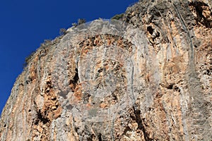 Geyikbayiri tufa rock climbing crag area, Turkey