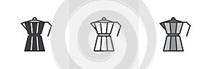 Geyser coffee maker icon photo