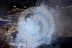 Geyser Erupting in Yellowstone National Park