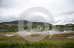 The Geyser at the Haukadalur geothermal area, Iceland