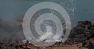 Geyser, Hot Springs at Bogoria Lake in Kenya,