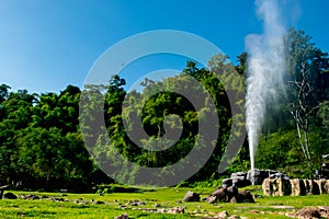 Hot Springs at Doi Pha Hom Pok National Park, Fang, Chiang mai, Thailand photo