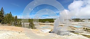 Geyser pools at Yellowstone National Park