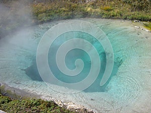 a geyser in the rocky montains