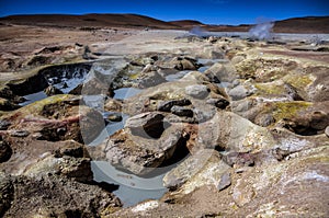 Geyser Sol de Manana in Bolivia