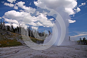 The geyser which erupts in the clouds