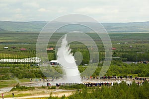 Geysers in the Haukadalur valley