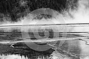 Geysers at Midway Geyser Basin Trailhead, Yellowstone National Park photo