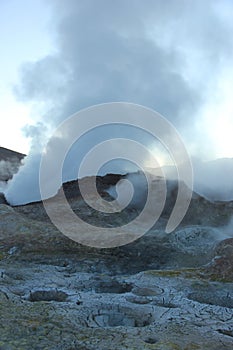 The geysers at Sol de la Manana