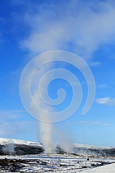 Geysir erruption of Strokkur in Iceland