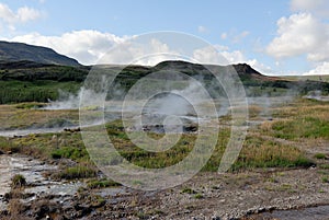 Geysir geyser in southwestern Iceland