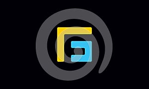GF or FG G and F Creative and Modern Letter Logo Design Template