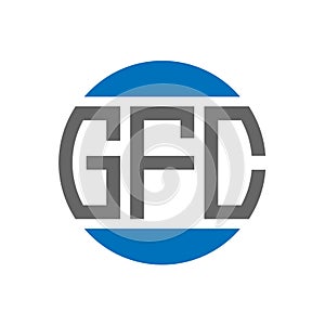 GFC letter logo design on white background. GFC creative initials circle logo concept. GFC letter design