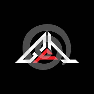 GFI letter logo creative design with vector graphic, GFI simple and modern logo in triangle shape