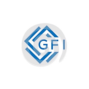 GFI letter logo design on white background. GFI creative circle letter logo concept.