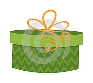 Gft holiday box for birthday with ribbon cartoon vector icon