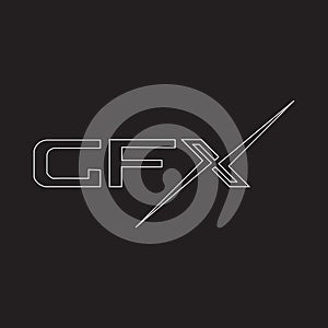 GFX letter logo design on black background.GFX creative initials letter logo concept.GFX letter design