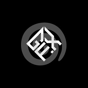 GFX letter logo design on black background. GFX creative initials letter logo concept. GFX letter design