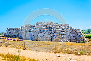 Ggantija neolithic temple at Xaghra, Gozo, Malta