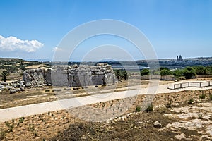 Ggantija Temple Neolithic megalith complex ruins - Gozo, Malta