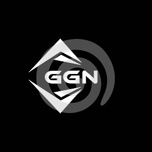 GGN abstract technology logo design on Black background. GGN creative initials letter logo concept