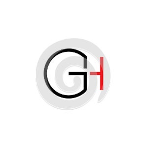 gh letter g and h logo