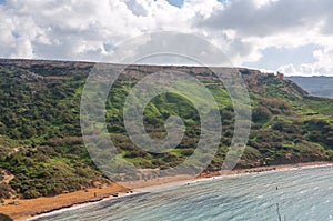 Ghajn Tuffieha Bay, Mgarr in Malta island