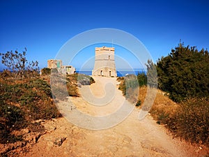 Ghajn Tuffieha tower at Malta photo