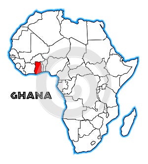 Ghana Africa Map