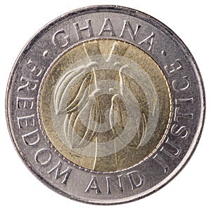 100 Ghana cedis (second cedi) coin, 1999, face