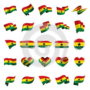 Ghana flag, vector illustration