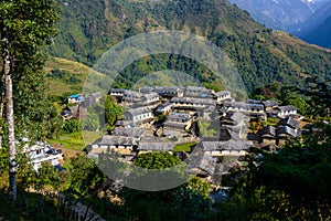 Ghandruk village in the Annapurna region photo