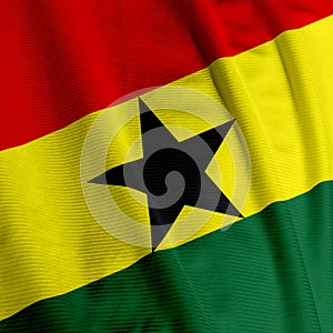 Ghanian Flag Closeup